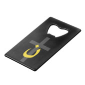 クリスチャン・ナザレーネのシンボル連帯クロスイエロー クレジットカード栓抜き (正面アングル)