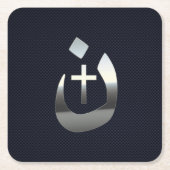 クリスチャン・ナザレーネの炭素に対する連帯 スクエアペーパーコースター (正面)