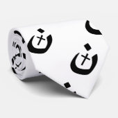 クリスチャン・ナザレーネ・クロス・ブラック&ホワイト ネクタイ (ロール)