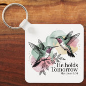 クリスチャン・ハミングバードバイブル聖句キーチェーン キーホルダー (正面)
