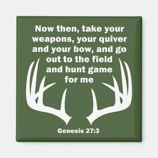 クリスチャン・ハンター狩り創世記27:3 マグネット (正面)