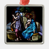 クリスチャン・バイブルの風景レディ・アット・ザ・ウェル メタルオーナメント (正面)