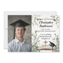 クリスチャン・バイブル聖句の写真卒業