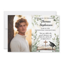 クリスチャン・バイブル聖句の写真卒業