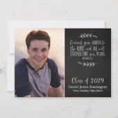 クリスチャン・バイブル聖句の卒業式Chalkboardの写真 招待状 (正面)