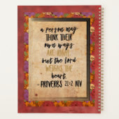 クリスチャン・バイブル聖句アート箴言21:2 プランナー手帳 (裏面)