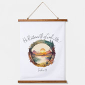 クリスチャン・バイブル聖句ウッドトップウォールタペストリー 吊り下げ型タペストリー (正面)