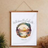 クリスチャン・バイブル聖句ウッドトップウォールタペストリー 吊り下げ型タペストリー