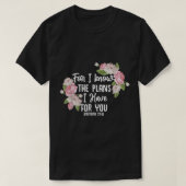 クリスチャン・バイブル聖句エレミヤ2911バラの花 Tシャツ (デザイン正面)