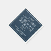 クリスチャン・バイブル聖句タイポグラフィブルー卒業 スタンダードカクテルナプキン (角)