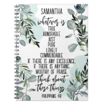 クリスチャン・バイブル聖句ピリピ4 8ユーカリ