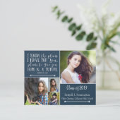 クリスチャン・バイブル聖句フォトコラージュ卒業 ポストカード (スタンド正面)