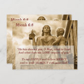 クリスチャン・バイブル聖句ミカ6:8正義の精神 ポストカード (正面/裏面)