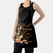 クリスチャン・バイブル聖句詩篇46:10花蝶 エプロン (インサイチュ)