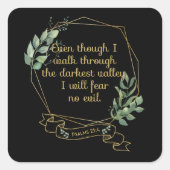 クリスチャン・バイブル・バースタイポグラフィ引用文 スクエアシール (正面)