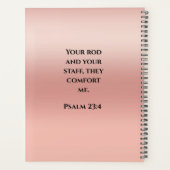 クリスチャン・バイブル・バース月次女性赤面ピンク プランナー手帳 (裏面)