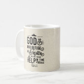 クリスチャン・バイブル・バース神は私たちの避難所である コーヒーマグカップ (正面左)