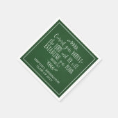 クリスチャン・バイブル・バース・タイポグラフィ・グリーン卒業 スタンダードカクテルナプキン (角)