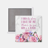 クリスチャン・バイブル・バース・マーブルウォーター・カラー・フローラ マグネット (正面/裏面)