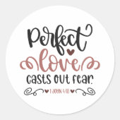 クリスチャン・バイブル✝️完全愛が恐怖を追い出す ラウンドシール (正面)