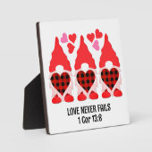 クリスチャン・バレンタイン格言愛は決して失敗しない フォトプラーク (正面)