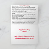 クリスチャン・バレンタイン・カード シーズンカード (内部)