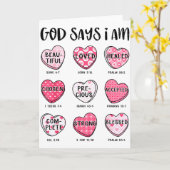 クリスチャン バレンタイン 神の言葉 聖書の詩 心の形 カード (黄色い花)