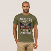 クリスチャン+パトリック+愛する妻+米国憲法修正第2条 Tシャツ (正面フル)