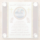 クリスチャン・パーソナライズされたコースター ガラスコースター (裏面)