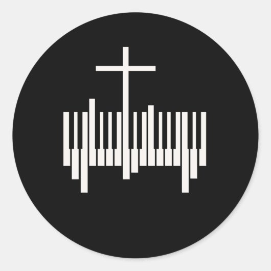 クリスチャン・ピアニスト宗教音楽主ピアノ ラウンドシール (正面)