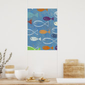 クリスチャン・フィッシュ・アート ポスター (キッチン)