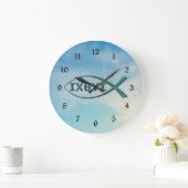 クリスチャン・フィッシュ – イエズス・フィッシュ ラージ壁時計 (ホーム)