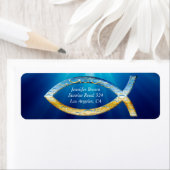 クリスチャン・フィッシュ・住所 シール (インサイチュ)