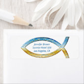 クリスチャン・フィッシュ・住所 シール (インサイチュ)