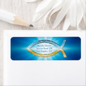 クリスチャン・フィッシュ・住所 シール (インサイチュ)