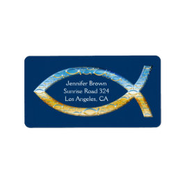 クリスチャン・フィッシュ・住所 シール