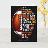 クリスチャン フットボール 申命記 31:6 聖書 クリスチャン カード (黄色い花)