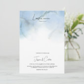 クリスチャン ブルー ホワイト ウェディング 招待状 (スタンド正面)