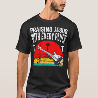 クリスチャン・ベースギタリスト 崇拝するイエス様 Tシャツ