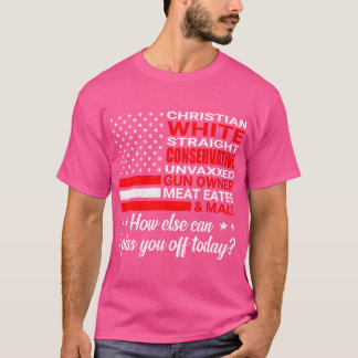 クリスチャン・ホワイト・ストレートコンサファティブアンヴァキセド銃 Tシャツ