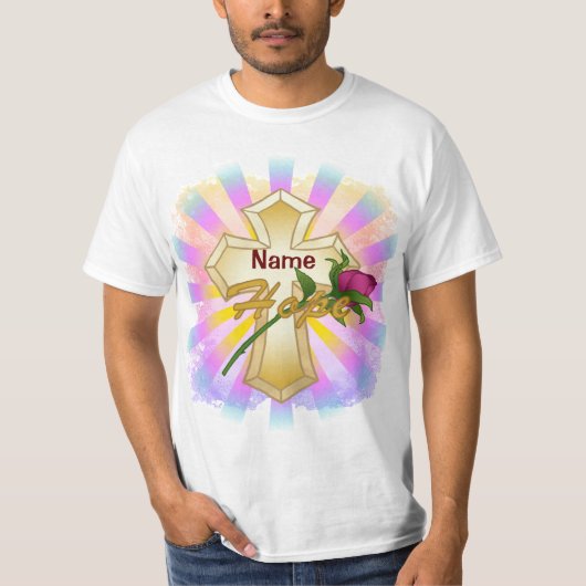 クリスチャン・ホープ・ローズ・クロス Tシャツ (正面)