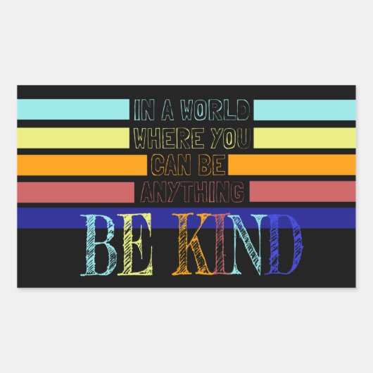 クリスチャン・ミラクルワーカーBE Kind 長方形シール (正面)