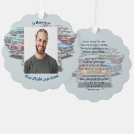 クリスチャン メモリアル 記念 クラシック ヴィンテージ カー オーナメントカード