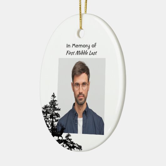 クリスチャン・メモリ男らしキープサク・シカ セラミックオーナメント (左)