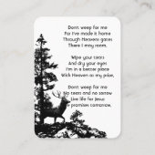 クリスチャン・メモリ男らしキープサク・シカ 名刺 (裏面)