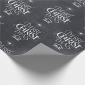 クリスチャン・メリークリスマス・シャルボード書道 ラッピングペーパー (角)