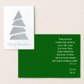 クリスチャン・メリークリスマス・ツリー・フォイル・カード 箔カード (ディスプレー)