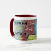 クリスチャン・ヤフは私の光と私の救いである マグカップ (正面左)