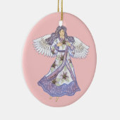 クリスチャン・ユリの花天使 セラミックオーナメント (右)