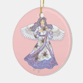 クリスチャン・ユリの花天使 セラミックオーナメント (左)